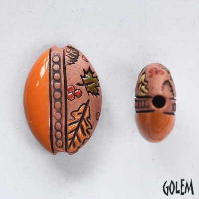 Autumn leaves, almond bead size M