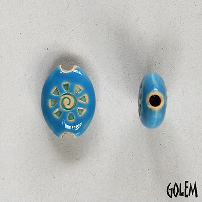 Sun Swirl, almond bead size XS