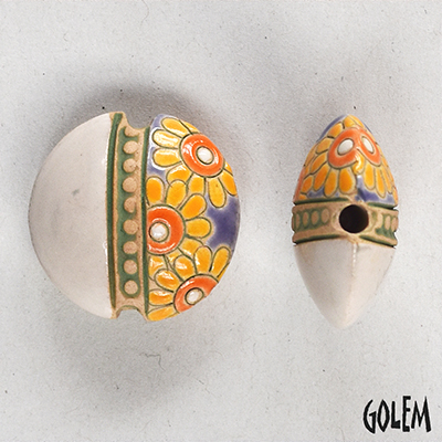 Flower Pattern, lentil bead size M