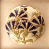 pendant with blue flowers