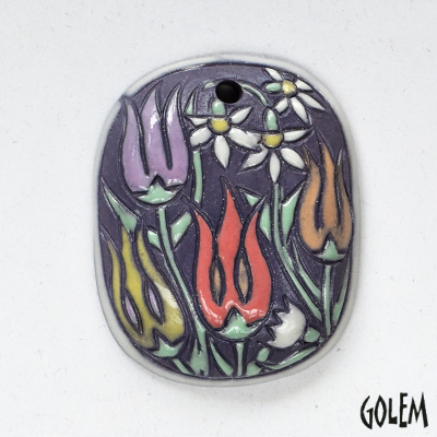 rectangle, tulips on lavender