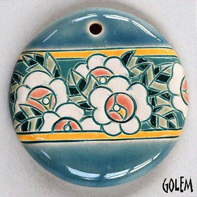Bulgarian Roses, Large round pendant