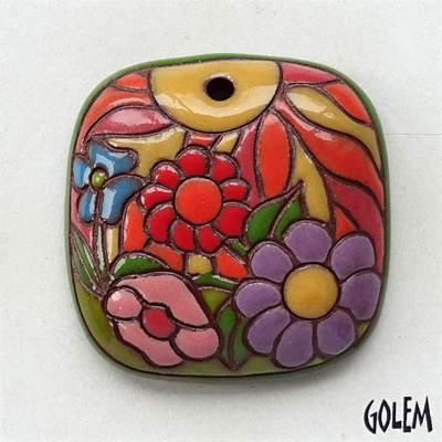 Summer is here - terracotta pendant