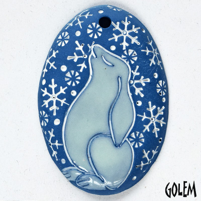Happy bunny, large oval pendant