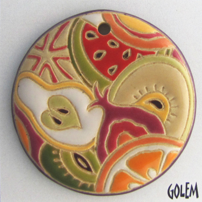 Fruit Explosion - large round pendant