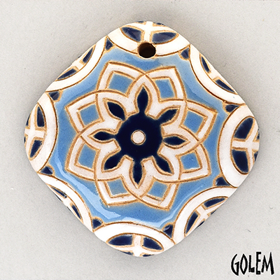 Christmas Tree Ornament - White, Blue