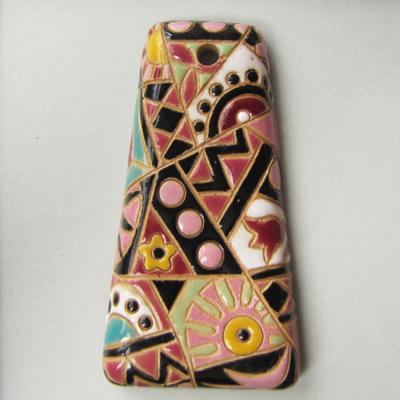 large trapezoid mosaic pendant