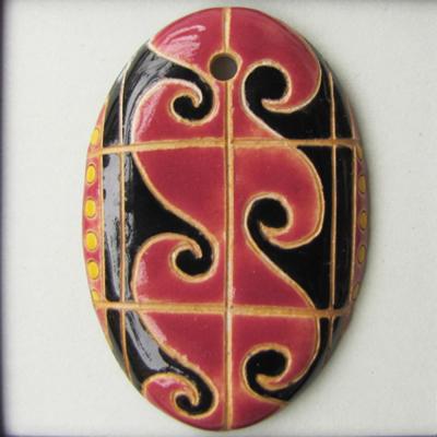 oval mosaic pendant