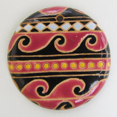  "Barcelona mosaic" - large round pendan
