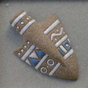 Arrowhead W/ Squiggles Pendant