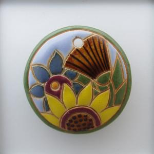 Round Floral Pendant