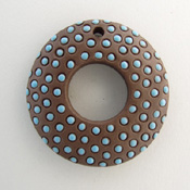 Black With Blue Polka Dot Pendant