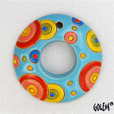 Circles, round donut pendant