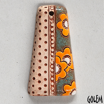 Flowers, extra large trapezoid pendant