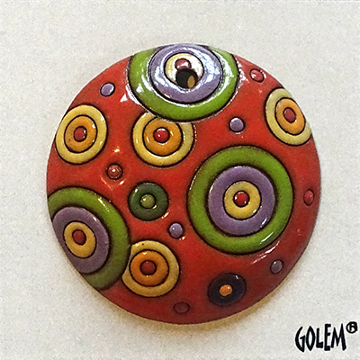 Circles, round domed pendant