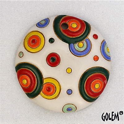 Circles, round domed pendant