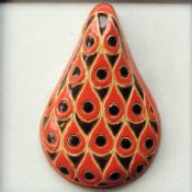 coral & brown pattern