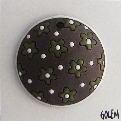 Round with Green flowers