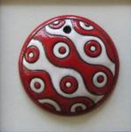 round, red & white