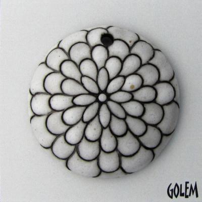 Peacock pattern - white
