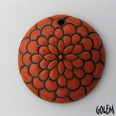 Peacock pattern - Orange
