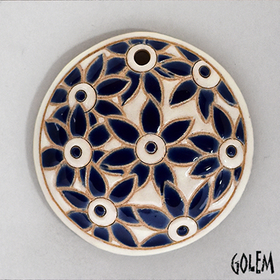 round, blue flowers