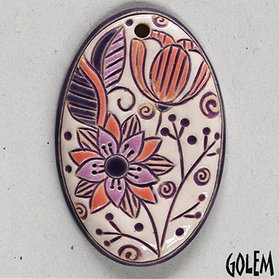 Snow Flower, purple, large oval