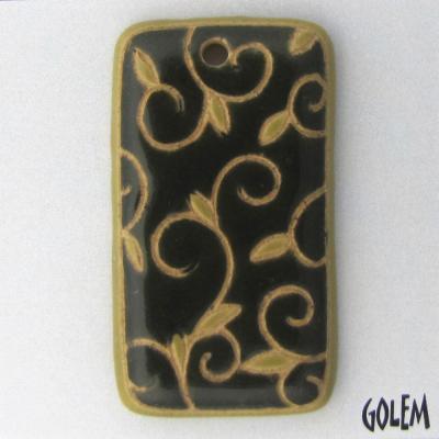 "Arabesque" - rectangle, dark green