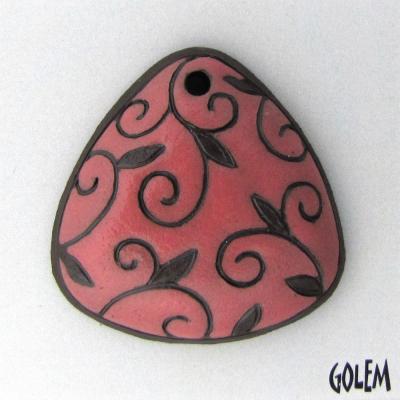 Arabesque - triangle, honeysuckle on dark clay