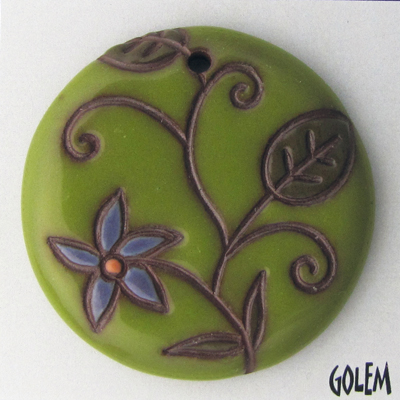 Flower pattern - large round, green apple