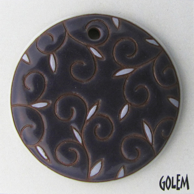 Arabesque pattern - large round, Deep Purple