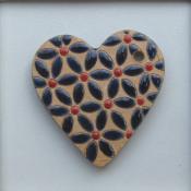 heart - blue leaves
