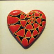 fossile heart - coral