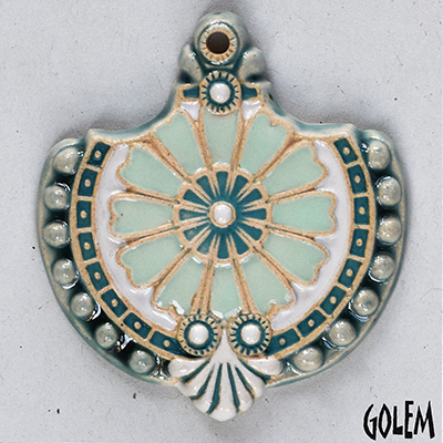 Baroque flower, light blue