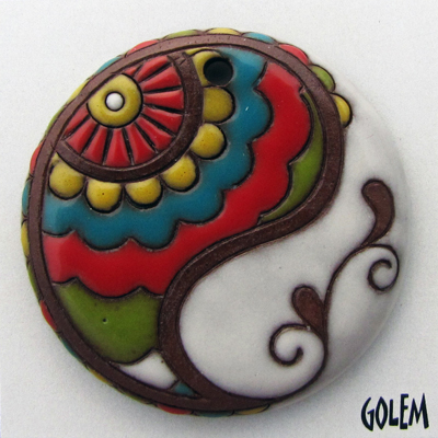 Circus came to town, large round, paisley