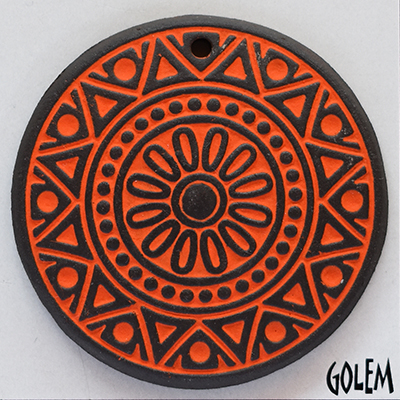  Sun Circle - Orange on dark