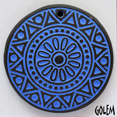  Sun Circle - Electric Blue on dark