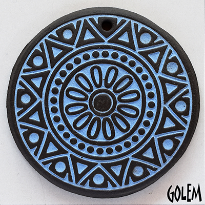  Sun Circle - Baby Blue on dark