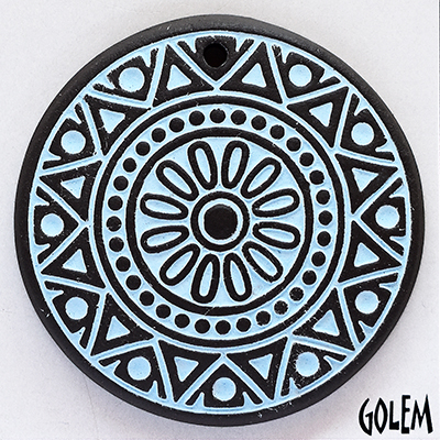  Sun Circle - Light Turquoise on dark
