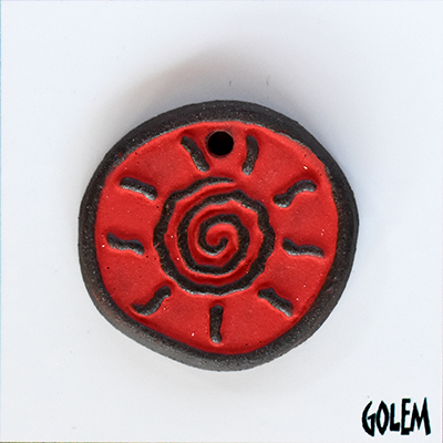 Tribal Sun - Red on dark