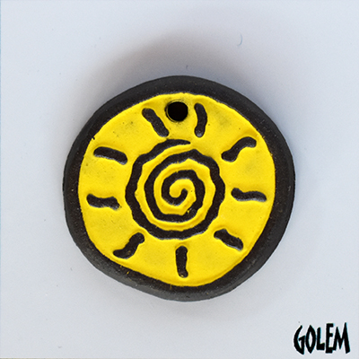 Tribal Sun - Yellow on dark