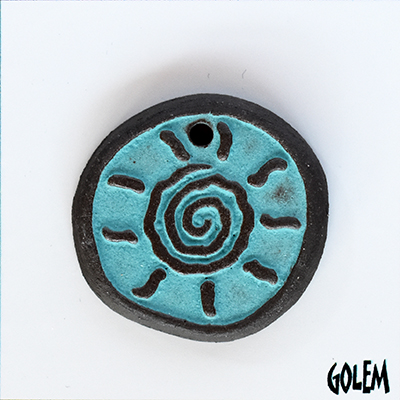 Tribal Sun - Turquoise on dark