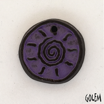 Tribal Sun - Amethyst on dark