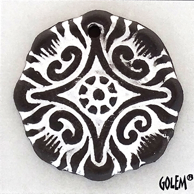 4 Winds, Black & White, large pendant
