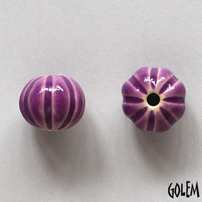 Pumpkin shape bead, GRAPEL