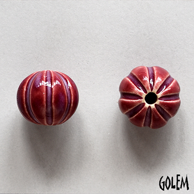 Pumpkin shape bead, Wine About It