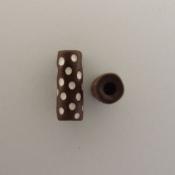 Brown tube,  White Dots - 4