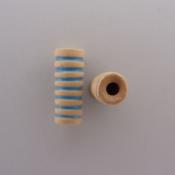 Blue W/ Yellow Lines- 6 bead string