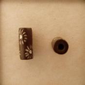 Brown W/ white Daisies
