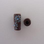 Brown W/ Blue Daisies-4